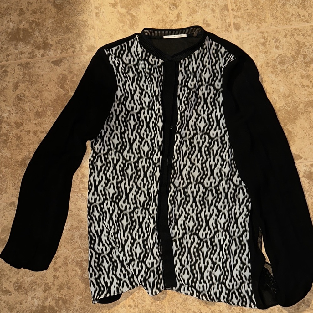 T Tahari Sheer Top